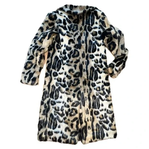 New! Rachel‎ Roy faux fur Animal leopard print reversible coat jacket small - Picture 8 of 13